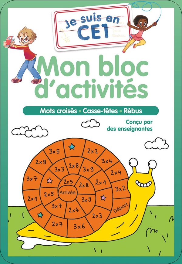 JE SUIS EN CE1 - MON BLOC D'ACTIVITES - MOTS CROISES - CASSE-TETES - REBUS