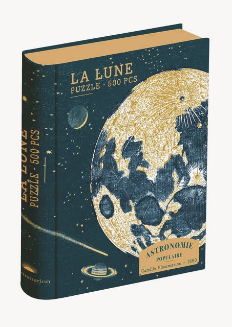 couverture du livre L'ASTRONOMIE POPULAIRE - LA LUNE (PUZZLE 500 PIECES)