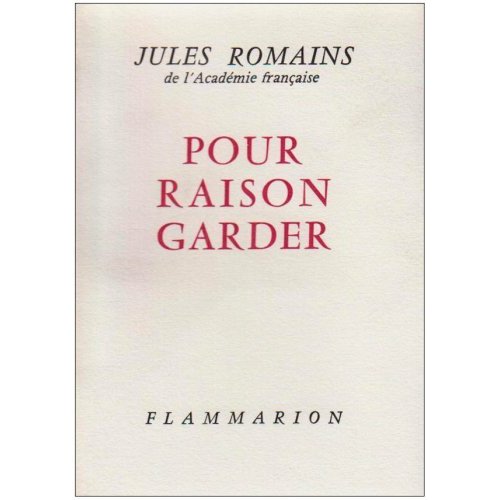 LITTERATURE FRANCAISE - T01 - POUR RAISON GARDER