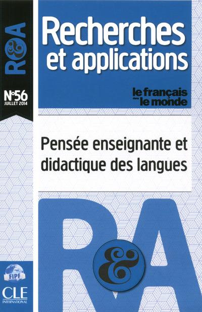 PENSEE ENSEIGNANTE ET DIDACTIQUE DES LANGUES - RECHERCHES ET APPLICATIONS