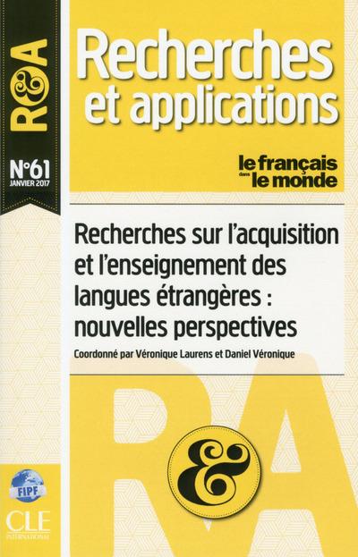RECHERCHES ET APPLICATIONS - NUMERO 61