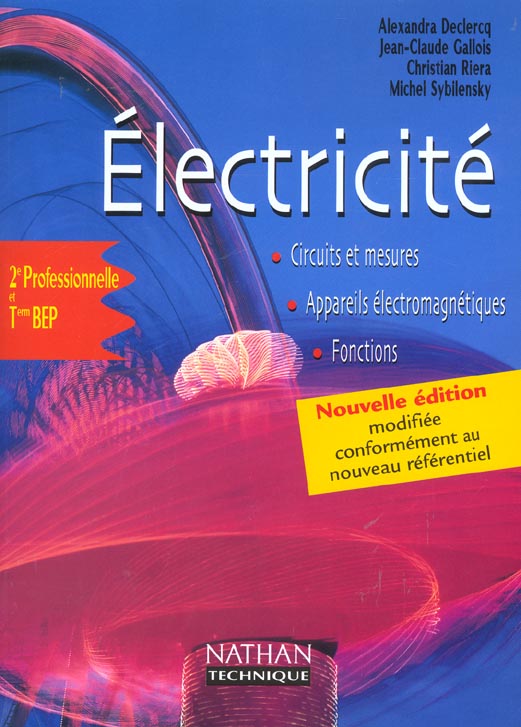 ELECTRICITE BEP LIVRE DE L'ELEVE LIVRE DE L'ELEVE