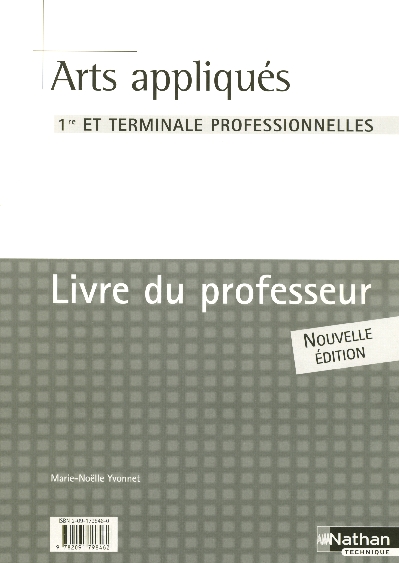 ARTS APPLIQUES LIVRE DU PROFESSEUR