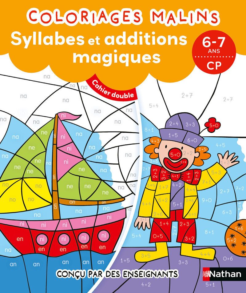 COLORIAGES MALINS DUO SYLLABES ET ADDITIONS MAGIQUES CP