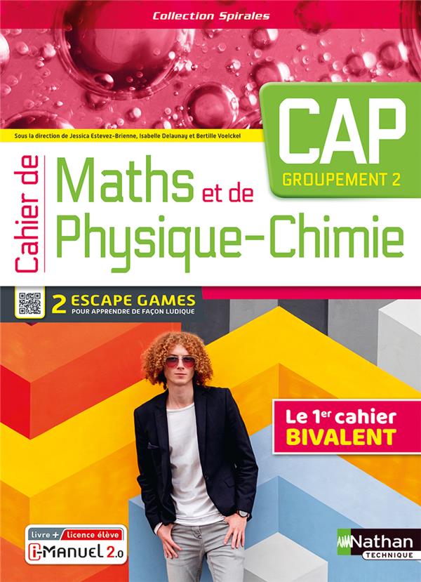 CAHIER DE MATHS - CAP - GROUPEMENT 2 - (SPIRALES) LIVRE + LICENCE ELEVE - 2023