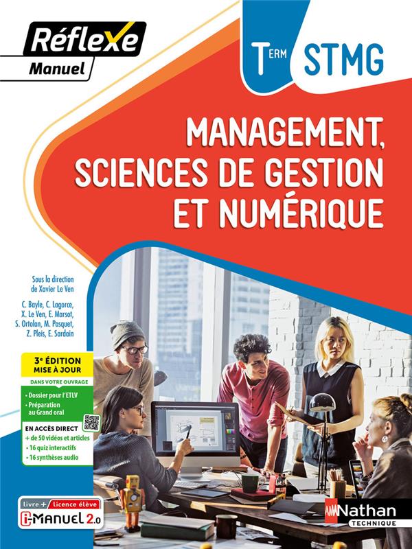 MANUEL REFLEXE - MANAGEMENT, SCIENCES DE GESTION ET NUMERIQUE TLE STMG BAC STMG - 2024 - MANUEL - EL