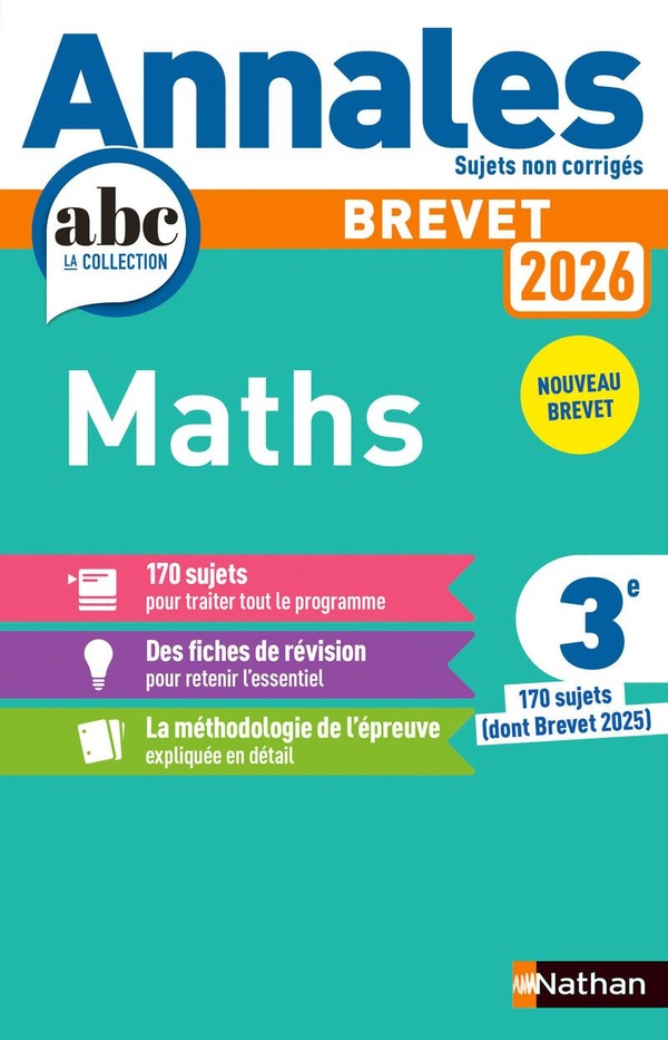 ANNALES BREVET MATHS 2026 - NC
