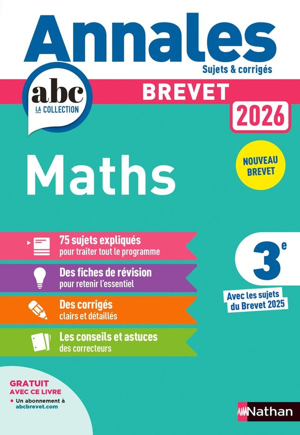 ANNALES BREVET 2026 MATHS - CORRIGE