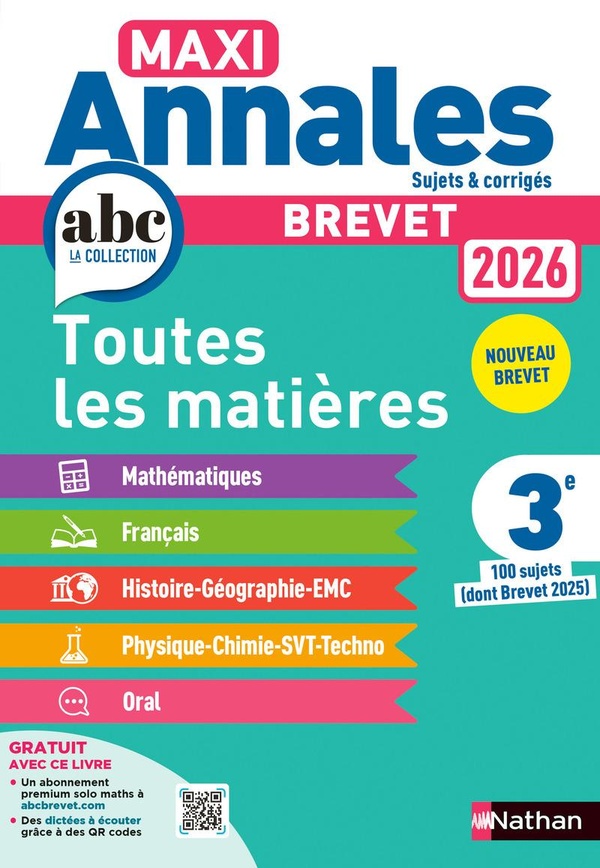MAXI ANNALES BREVET 2026 - CORRIGE