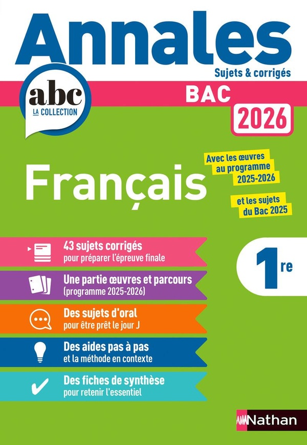 ANNALES BAC FRANCAIS 2026
