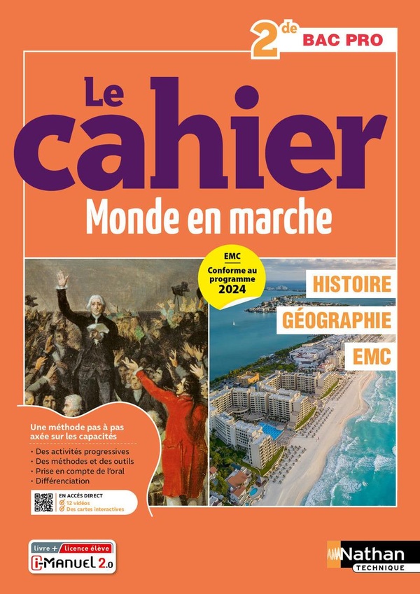 HISTOIRE - GEOGRAPHIE - EMC - 2DE BAC PRO - COLL. LE MONDE EN MARCHE - ED. 2025 - LIVRE + LICENCE