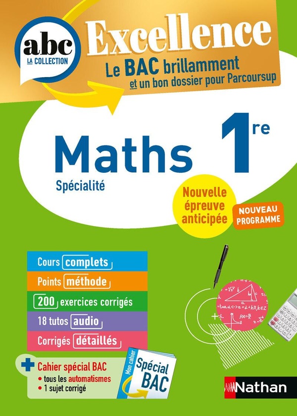 ABC BAC EXCELLENCE MATHS 1RE 2027
