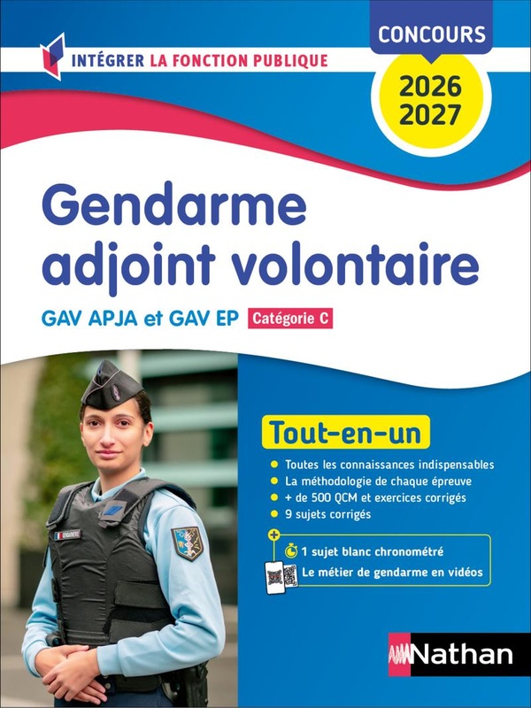 CONCOURS GENDARME ADJOINT VOLONTAIRE - CATEGORIE C 2026/2027