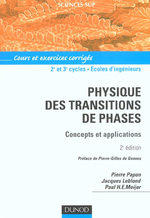 PHYSIQUE DES TRANSITIONS DE PHASE - 2EME EDITION - CONCEPTS ET APPLICATIONS