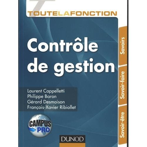 CAMPUS - TOUTE LA FONCTION CONTROLE DE GESTION - SAVOIRS. SAVOIR-FAIRE. SAVOIR-ETRE