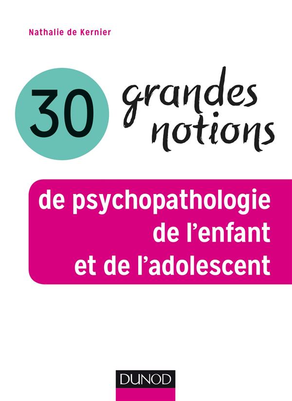 30 GRANDES NOTIONS DE PSYCHOPATHOLOGIE DE L'ENFANT ET DE L'ADOLESCENT