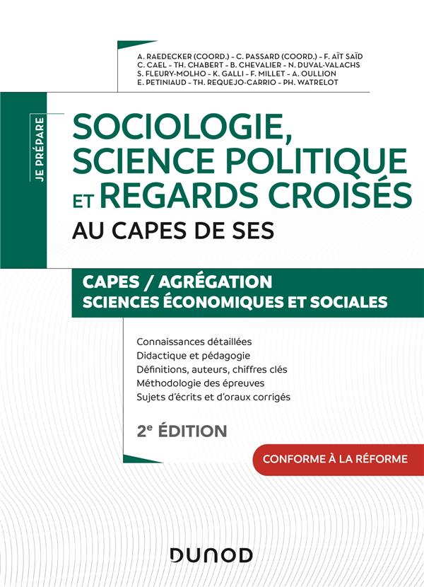 SOCIOLOGIE, SCIENCE POLITIQUE ET REGARDS CROISES AU CAPES DE SES  - 2E ED.