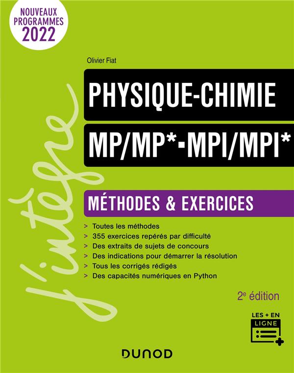 PHYSIQUE-CHIMIE METHODES ET EXERCICES MP/MP*-MPI/MPI* - 2E ED.