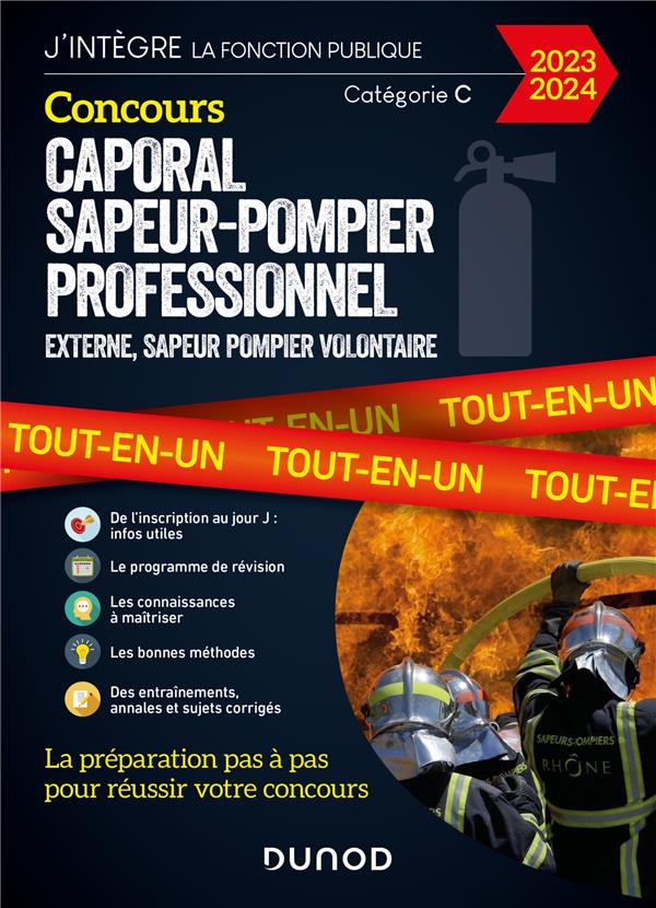 CONCOURS CAPORAL SAPEUR-POMPIER PROFESSIONNEL 2023/2024 - TOUT-EN-UN