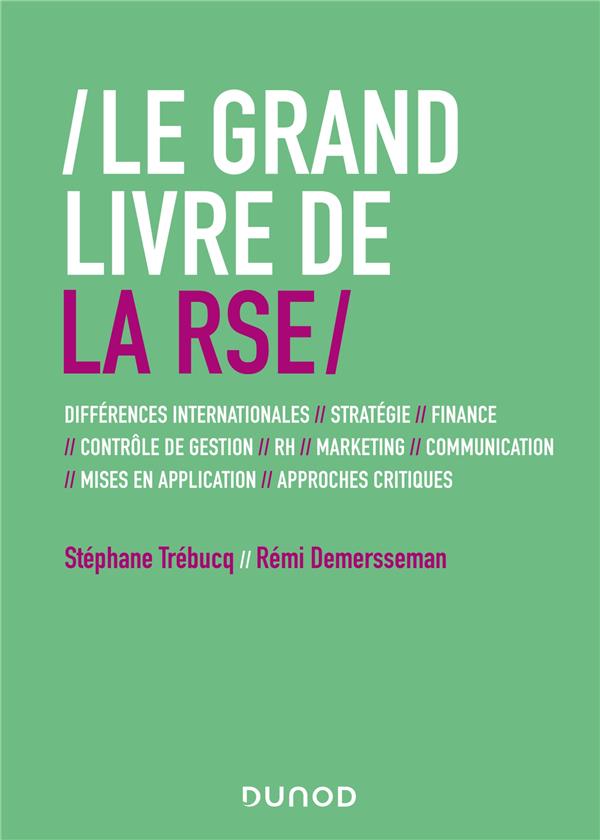 LE GRAND LIVRE DE LA RSE - DIFFERENCES INTERNATIONALES // STRATEGIE // FINANCE // CONTROLE DE GESTIO