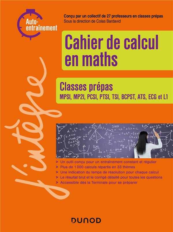 CAHIER DE CALCUL EN MATHS - CLASSES PREPAS
