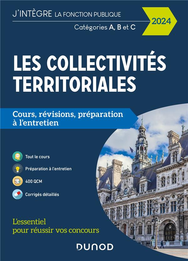 FONCTION PUBLIQUE TERRITORIALE - LES COLLECTIVITES TERRITORIALES - 2024 - CATEGORIES A, B ET C