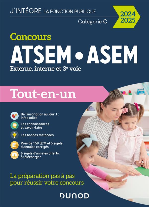 FONCTION PUBLIQUE TERRITORIALE - T01 - CONCOURS ATSEM ASEM - TOUT-EN-UN - 2024-2025 - EXTERNE, INTE