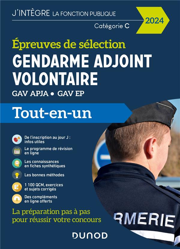 EPREUVES DE SELECTION GENDARME ADJOINT VOLONTAIRE 2024 - GAV APJA - GAV EP