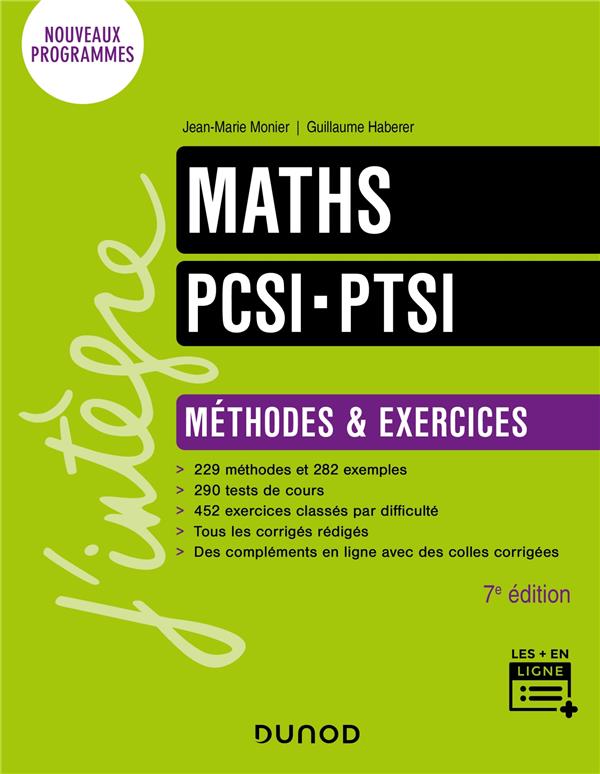 MATHS PCSI-PTSI - METHODES ET EXERCICES - 7E ED.