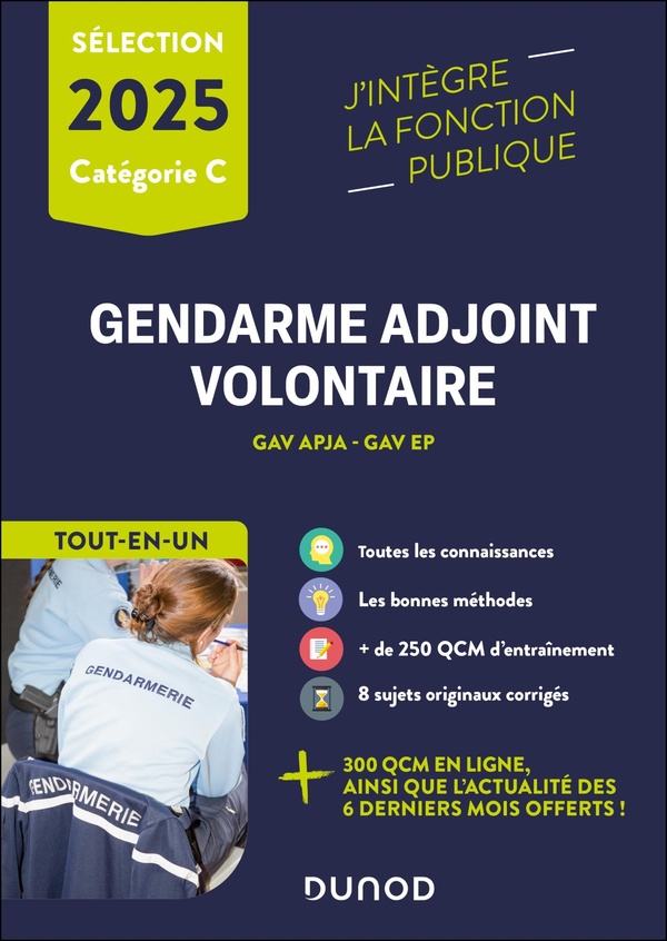 EPREUVES DE SELECTION GENDARME ADJOINT VOLONTAIRE 2025 - GAV APJA - GAV EP