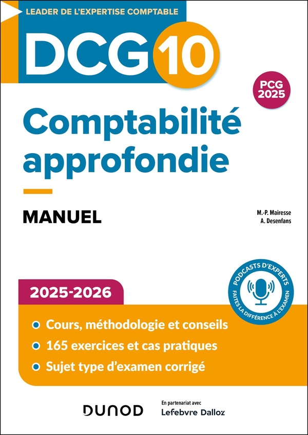 DCG 10 - COMPTABILITE APPROFONDIE - DCG 10 - DCG 10 - COMPTABILITE APPROFONDIE - MANUEL 2025-2026