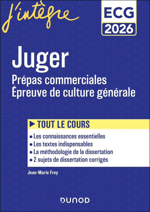 JUGER - MANUEL - PREPAS COMMERCIALES ECG - EPREUVE DE CULTURE GENERALE 2026