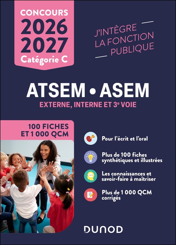 CONCOURS ATSEM/ASEM - 100 FICHES ET 1 000 QCM - 2026-2027