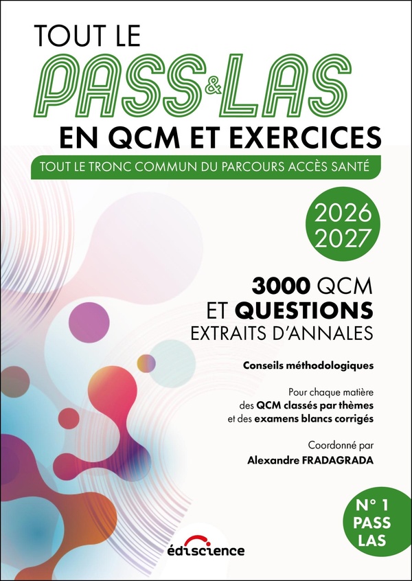 TOUT LE PASS & LAS EN QCM ET EXERCICES 2026-2027 - TOUT LE TRONC COMMUN DU PARCOURS ACCES SANTE