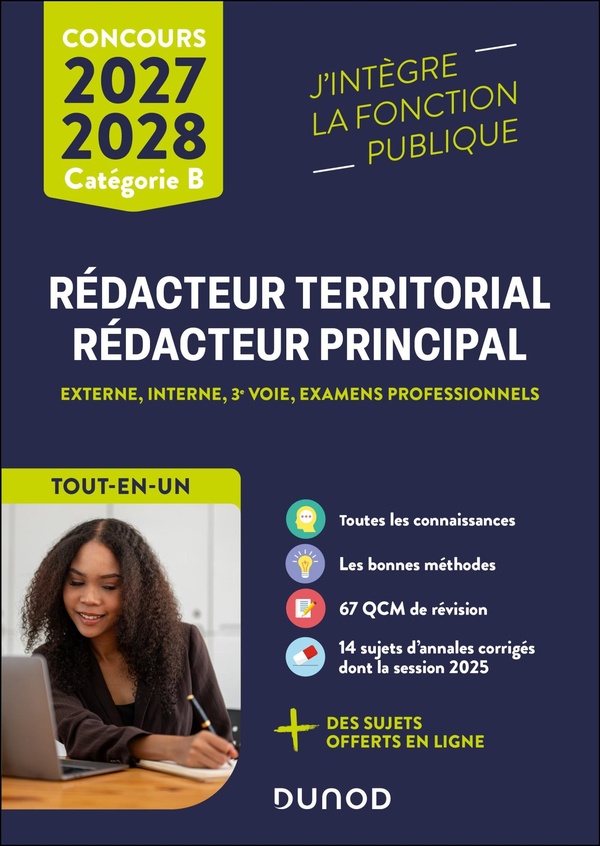 CONCOURS REDACTEUR TERRITORIAL, REDACTEUR PRINCIPAL - 2027-2028 - EXTERNE, INTERNE, 3E VOIE, EXAMENS