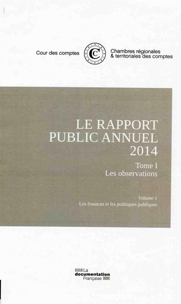 PACK 5 V - LE RAPPORT PUBLIC ANNUEL DE LA COUR DES COMPTES
