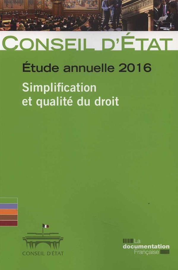 SIMPLIFICATION ET QUALITE DU DROIT