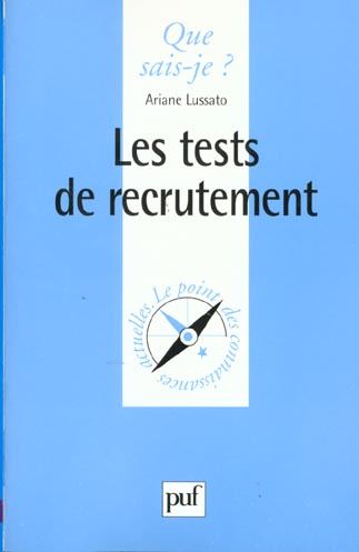 LES TESTS DE RECRUTEMENT