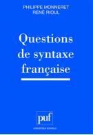 QUESTIONS DE SYNTAXE FRANCAISE