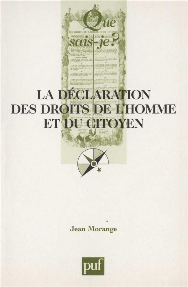 LA DECLARATION DES DROITS DE L'HOMME ET DU CITOYEN (26 AOUT 1789)