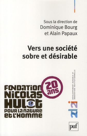 VERS UNE SOCIETE SOBRE ET DESIRABLE