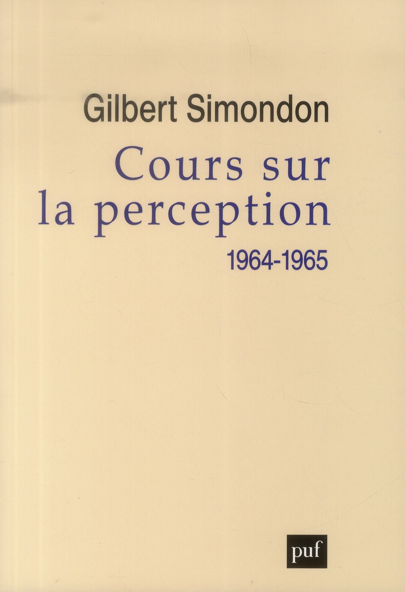 COURS SUR LA PERCEPTION (1964-1965)