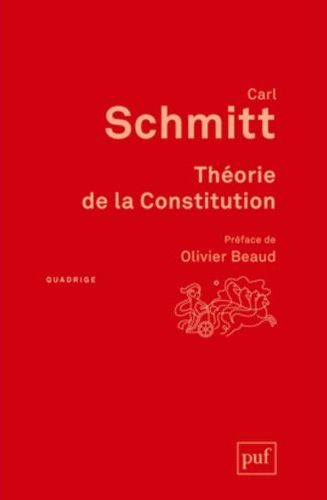THEORIE DE LA CONSTITUTION - PREFACE DE OLIVIER BEAUD