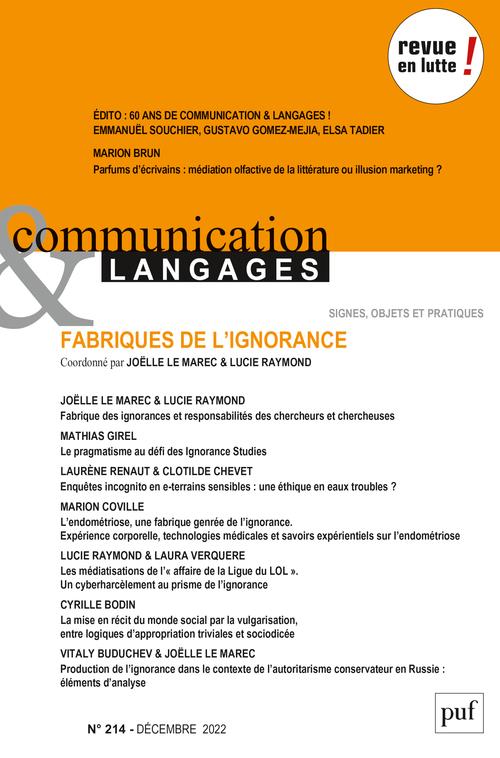 COMMUNICATION ET LANGAGES 2022, N.214