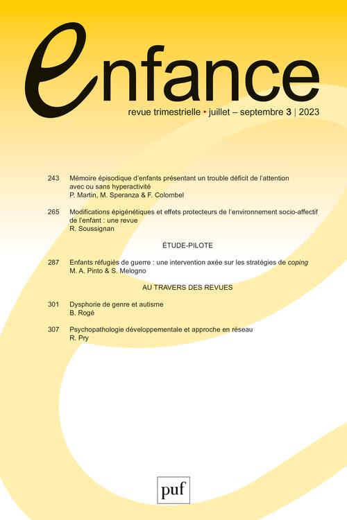 ENFANCE 2023, N.75(3)