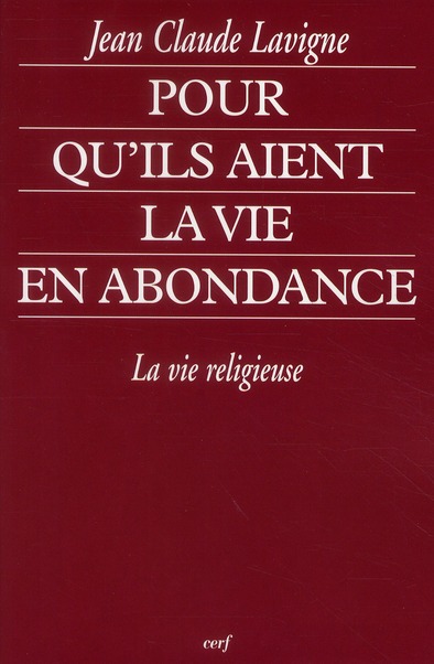 POUR QU'ILS AIENT LA VIE EN ABONDANCE