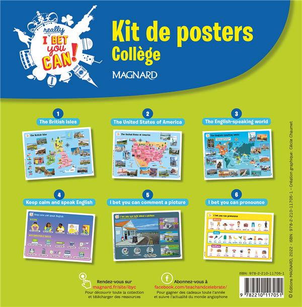 I REALLY BET YOU CAN! ANGLAIS COLLEGE (2022) - KIT DE POSTERS