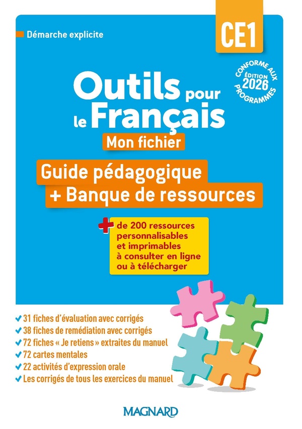 OUTILS POUR LE FRANCAIS CE1 (2026) - FICHIER - GUIDE PEDAGOGIQUE + BANQUE DE RESSOURCES