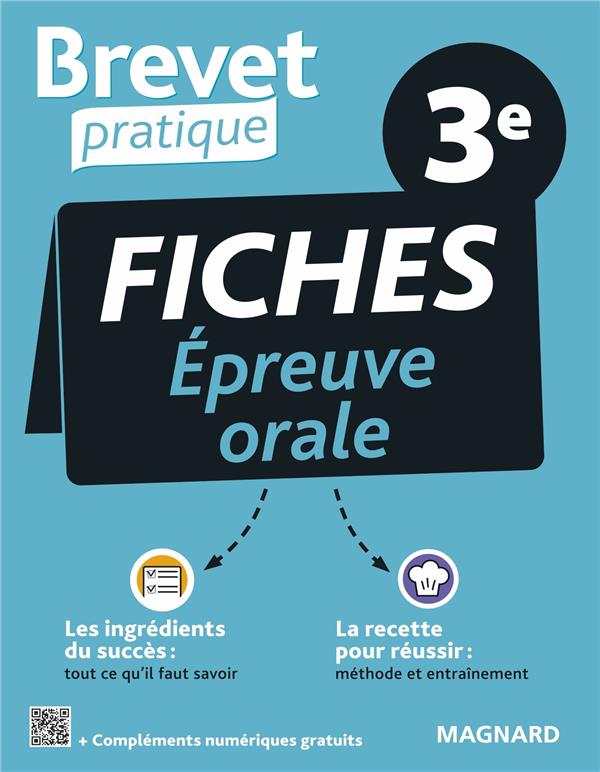 BREVET PRATIQUE FICHES EPREUVE ORALE 3E BREVET 2022 - L'ESSENTIEL POUR REUSSIR L'EPREUVE ORALE EN 38
