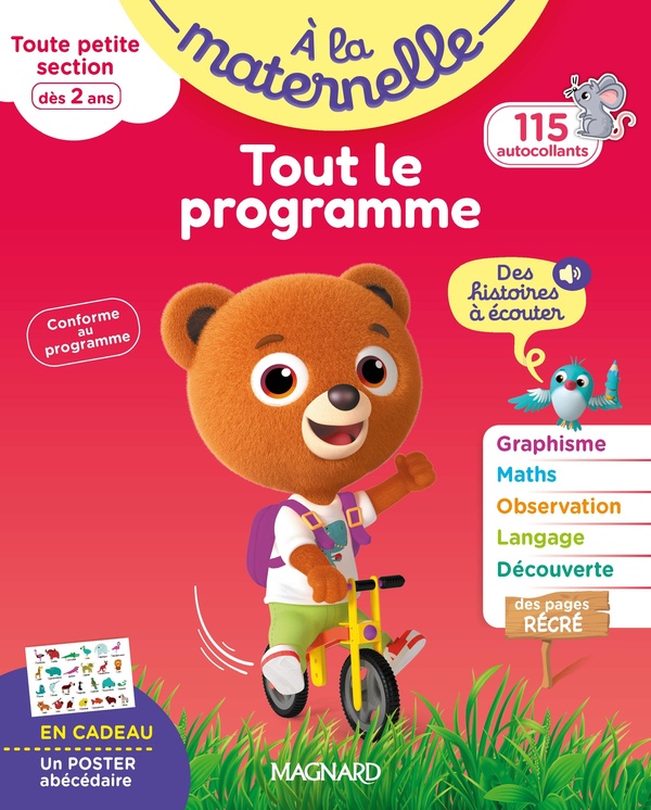 TOUT LE PROGRAMME TOUTE PETITE SECTION 2-3 ANS - A LA MATERNELLE - PREMIERS APPRENTISSAGES EN DOUCEU